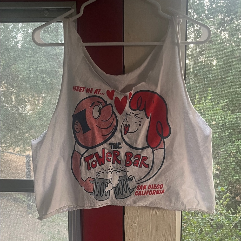 White Tower Bar Graphic Tank Top